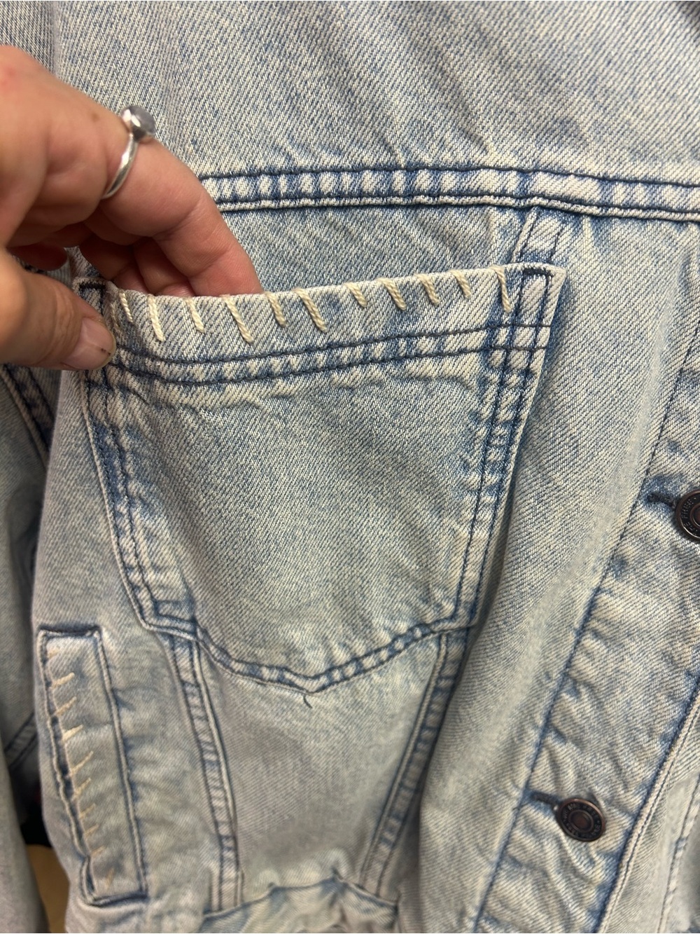 NWOT Free People x Tricia Fix Denim Reworked Jacket S - Picture 6 of 10